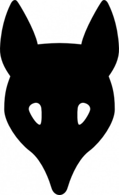 Wolf or fox Head Silhouette clip art