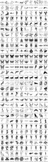 variety of animals totem material