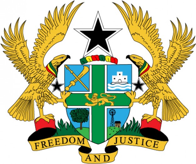 Coat Of Arms Vector with star eagle pair ribbon grass gun