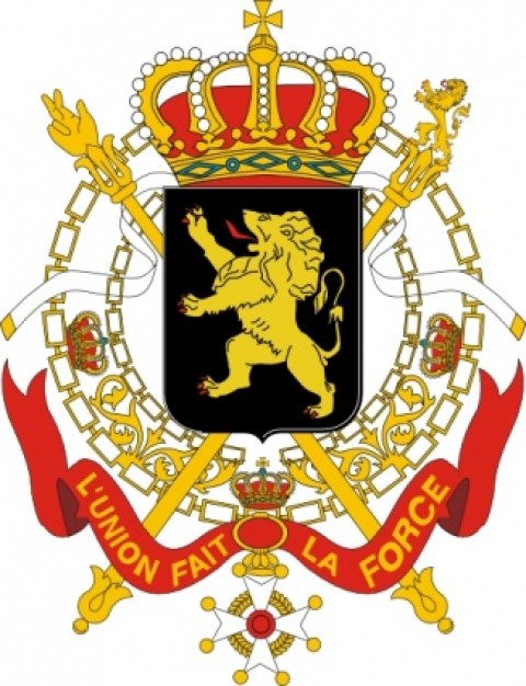 Coats Of Arms Of Belgium Government clip art with lion and crown