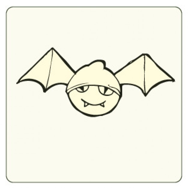 Cute bat Monster doodle vector for halloween design