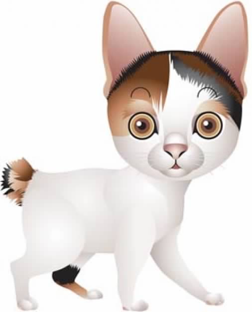 cute Cat side clip art that walking and looking at you