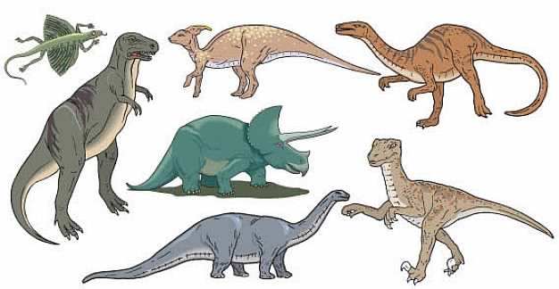 Dinosaurs clip art vectors