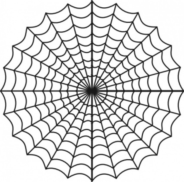 Spiders Web in top view clip art