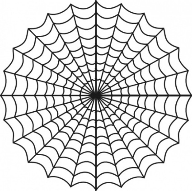 Spiders Web in top view clip art