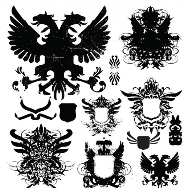 black Royalty emblems shields pack