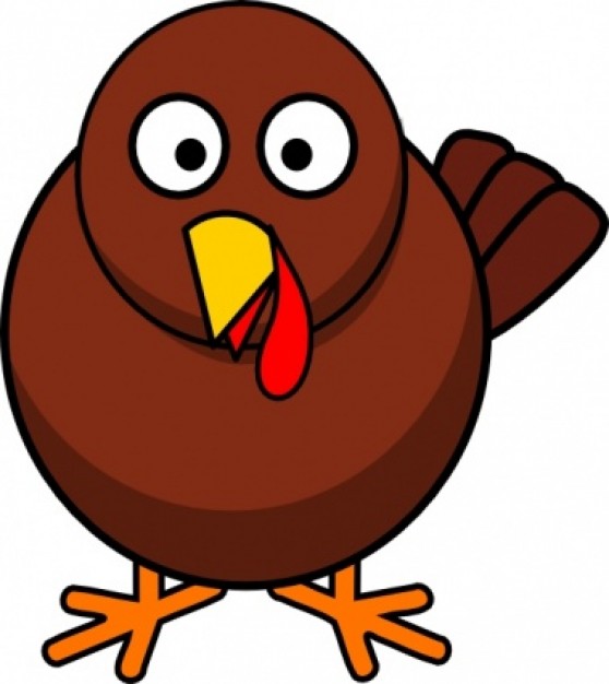 brown Round Turkey Cartoon clip art