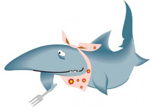 Shark with pink neckerchief
