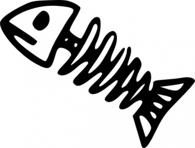 Fish horn Skeleton clip art in side view