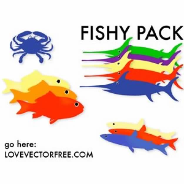 Fishy Pack with crab fish sharp