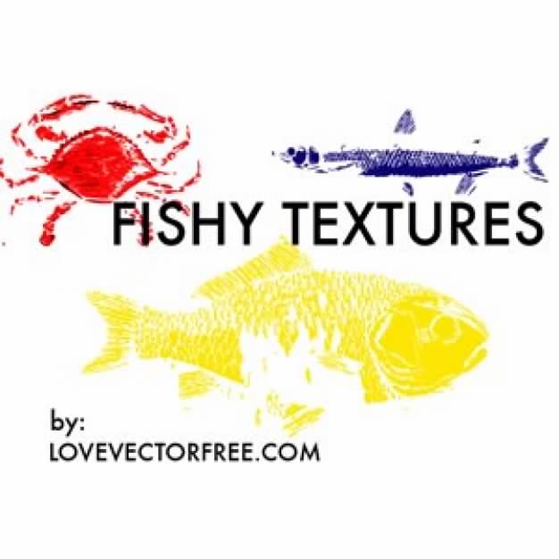 Fishy Texture with shark scale crab goldfish