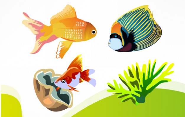 Free Sea Fish watergrass Vector