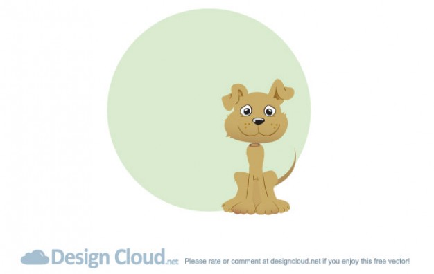 Free Vector that Brown Dog with light green at back