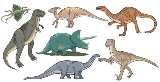 Dinosaurs  material cartoon