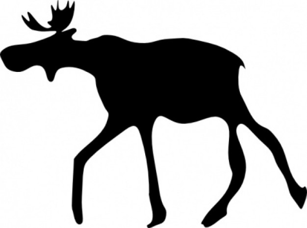 The black Elk having a walk clip art