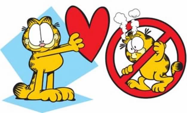 Garfield Cat with red heart