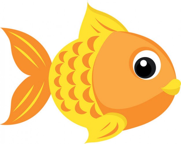 Goldfish side view Vector