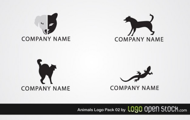 Animal Logo Pack like dog  cat fox gecko
