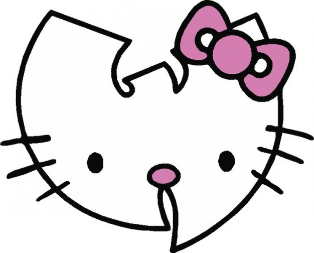 Hello Kitty with butterfly tie doodle