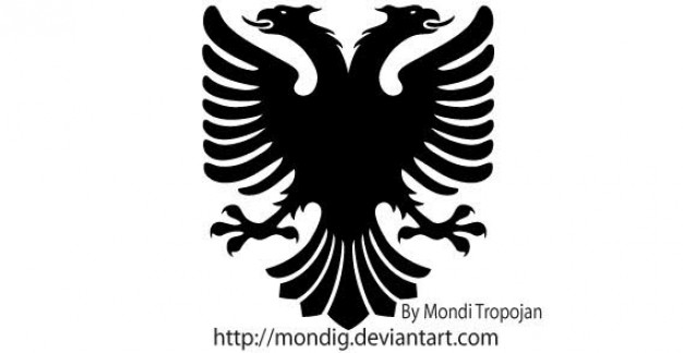 Heraldic Eagle with two heads Vector Silhouettes