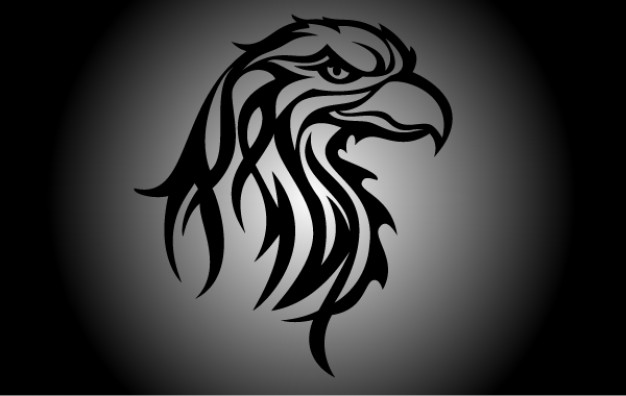 black Eagle tribal Head Artwork for logo design