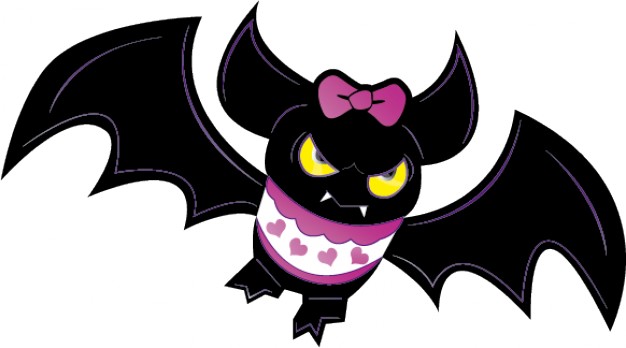 a contradictory body, the high bat monster with heart and bowknot