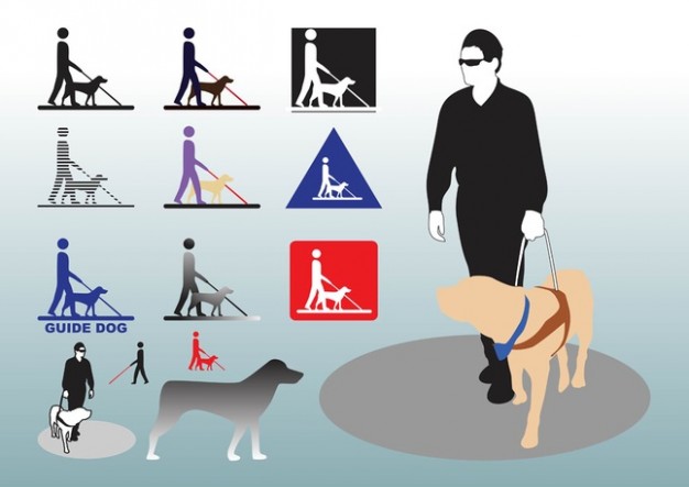 Man with dog logo