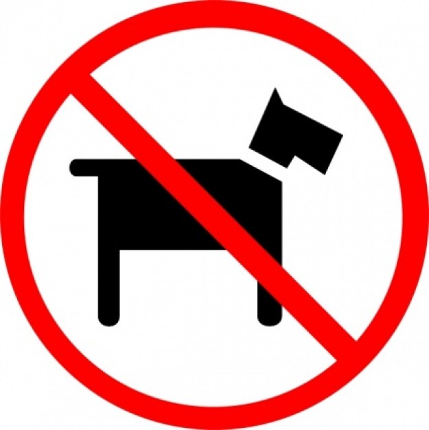 No Dogs warning sign logo clip art