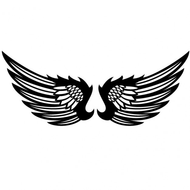 Black eagle wings graphic design vector for logo design