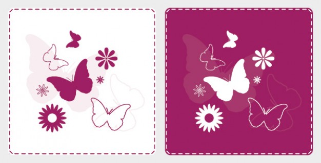 Joyful Butterflies stamp template
