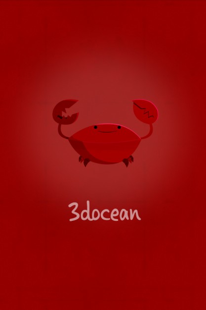 crab with Red Berry background