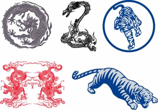 Dragon Tiger logo material