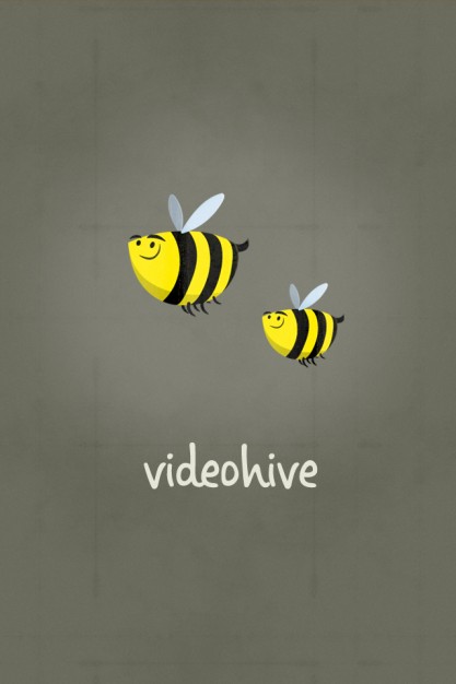 so lovable bee with gray background