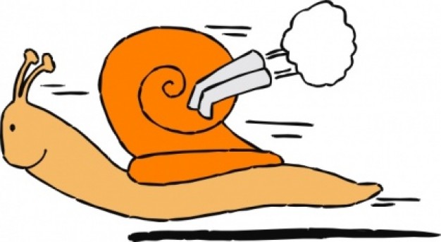 lumaca turbo snail running high speed clip art with vent-pipe