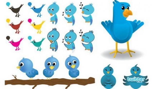 Twitter and chicken image in Pacific Blue Viking