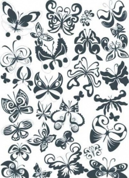 Butterfly patterns in light blue