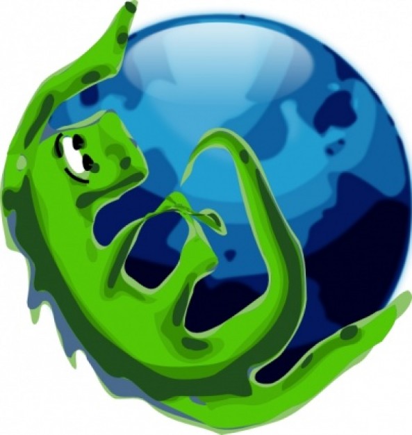 Alternate Mozilla Browser Icon about fox and earth clip art