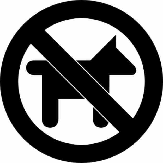 no dog sign in black for Symbol icon design