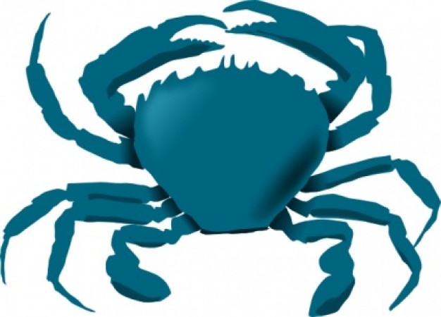 Annaleeblysse Crab in Blue color clip art
