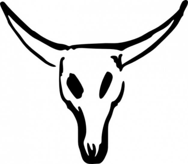 Valessiobrito Cow Skull simple clip art
