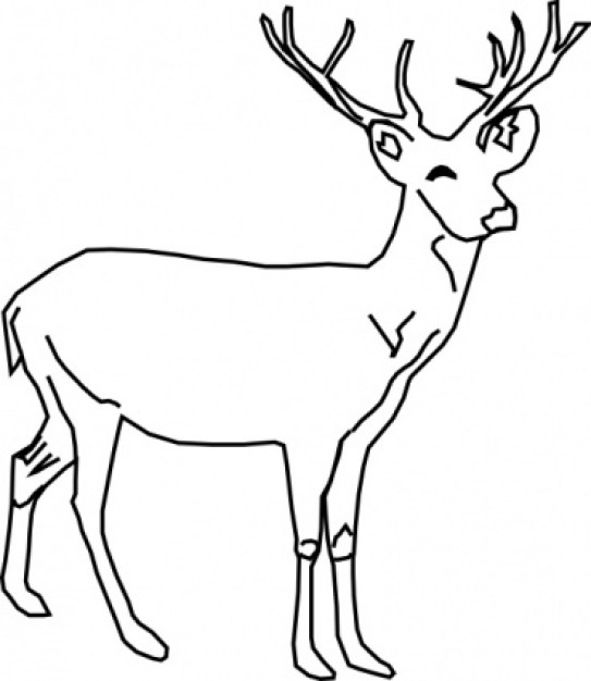 Deer doodle clip art