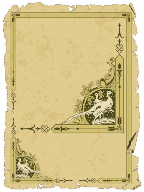 Old-fashioned classic frame design with a Broken border