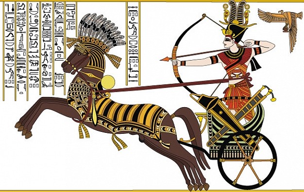 Ramsess quadriga archery Egyptian style