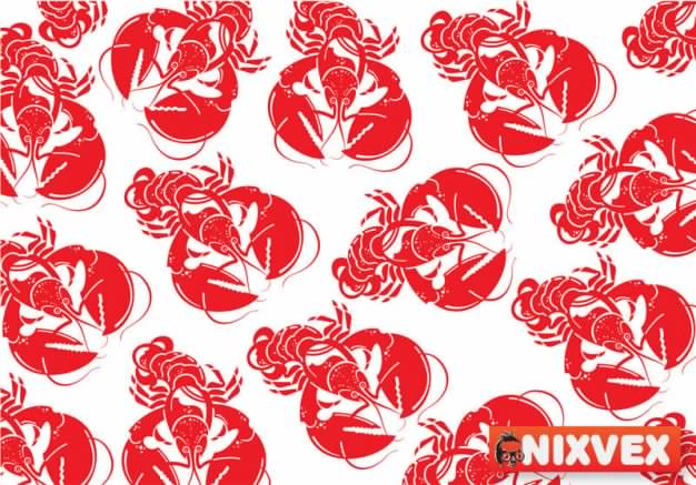 pattern with red NixVex Lobster