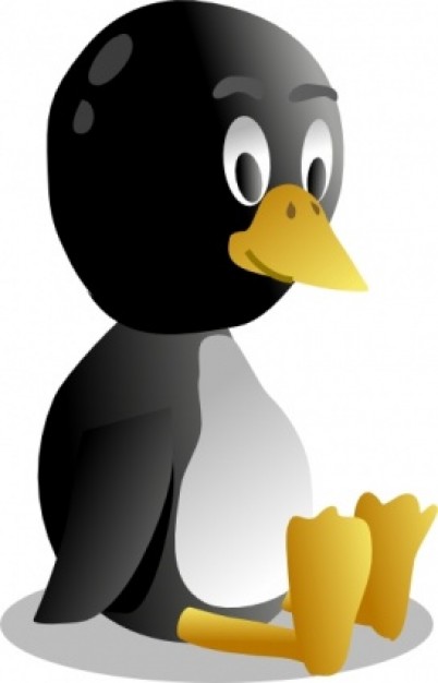 Sitting Baby Pinguin sitting clip art