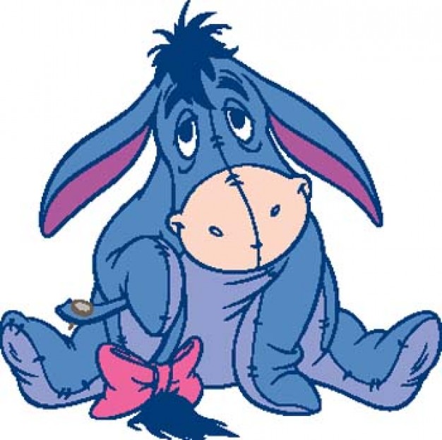 Eeyore donkey from cartoon movie role