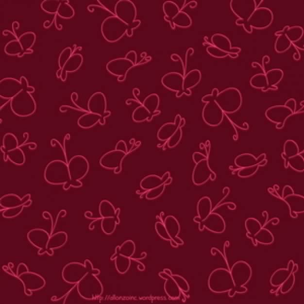 warm pattern with Curly Butterfly Background