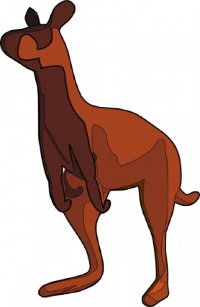 Brown Kangaroo Clipart with white background