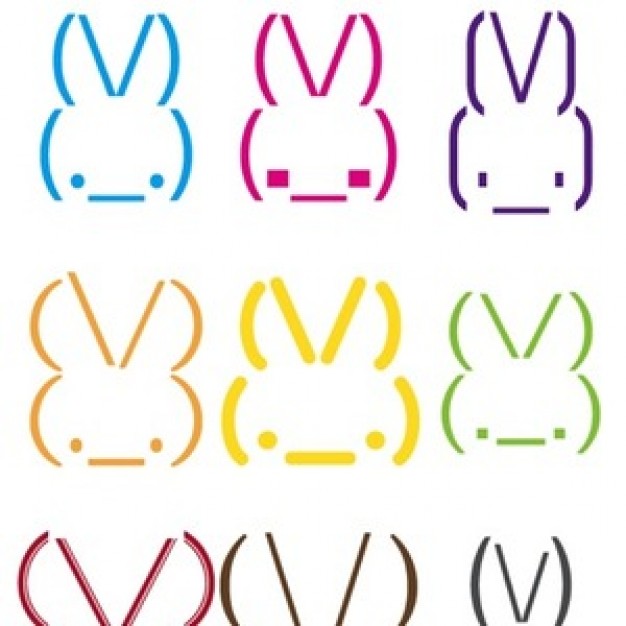 Rabbit Smileys character expression