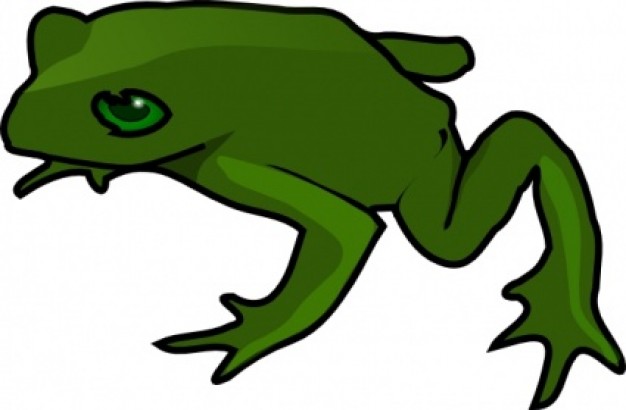 green Frog clip art with white background
